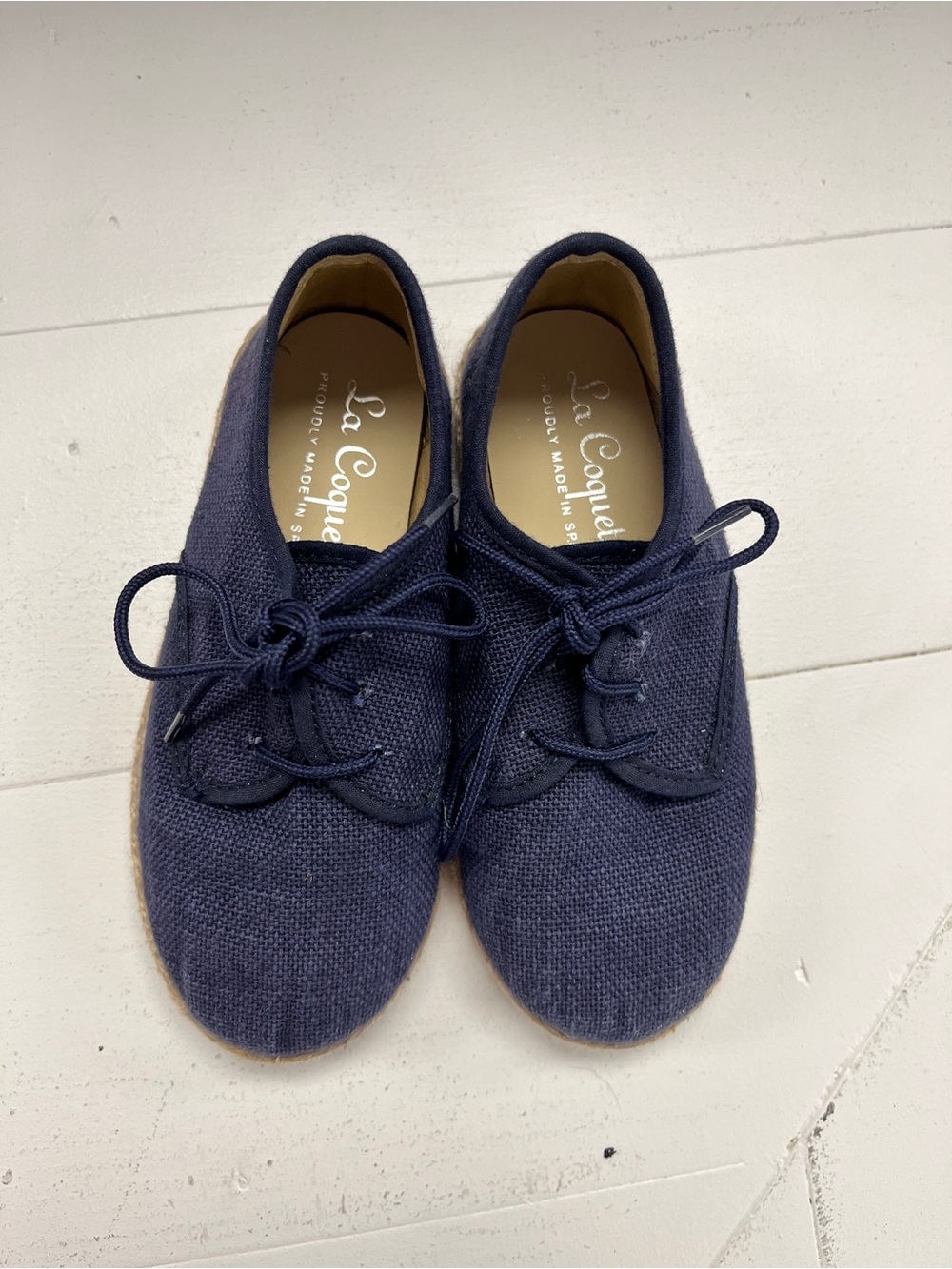 La Coqueta Rowan Canvas Lace-Up Espadrilles – Navy Size US 9.5C EU 27
